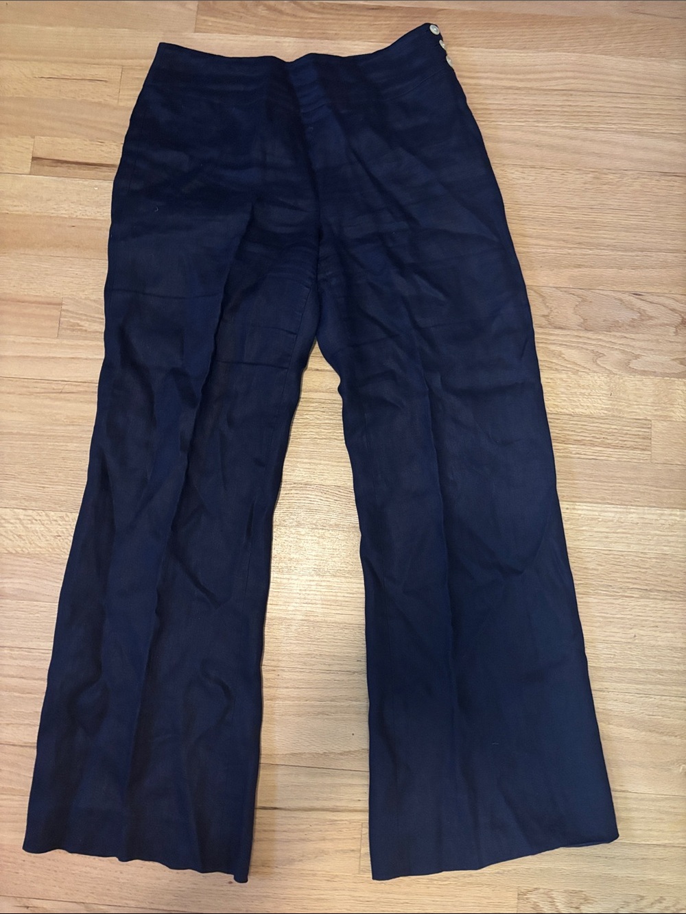 Lauren, Ralph Lauren navy blue 100% linen pants fully lined size 8